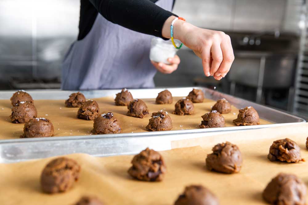 Making cookies with Claudine