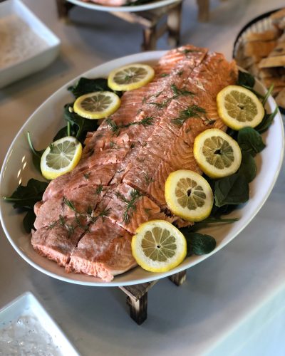 Chardonnay Poached Salmon with Lemon & Dill